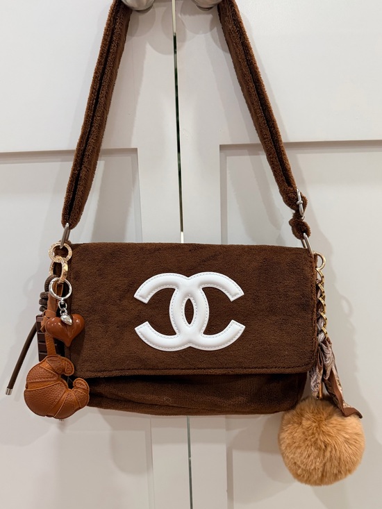 Chanel Precision GWP Handbags - Chanel Precision (Novelty) Brown PLUSHIE Shoulder Bag + 2 Keychain Bag Charms ❣️
